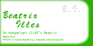 beatrix illes business card